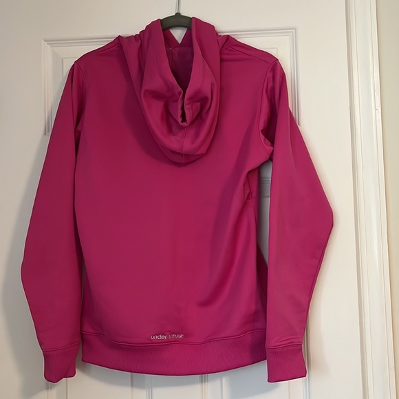 Women’s Under Armor Pink Pullover Hoodie - Picture 2 of 3